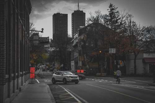 ville, street, Québec, Canon Canon EOS 5D Mark II, rue, cycliste, voiture, car